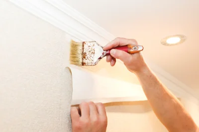 Pose de papier peint à Domeyrot — revêtements muraux et toiles de verre